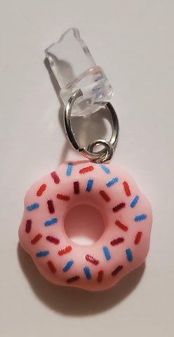 Phone Charms "Pink Sprinkle Doughnut"