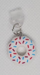 Phone Charms "White Sprinkle Doughnut"