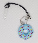 Phone Charms "Blue Sprinkle Doughnut"