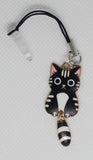 Phone Charms "Black Stripe Cat Tail Dangle"