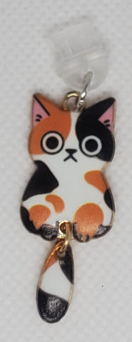 Phone Charms "Calico Cat Tail Dangle"