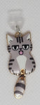 Phone Charms "Gray Tabby Cat Tail Dangle"