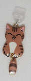 Phone Charms "Brown Stripe Cat Tail Dangle"