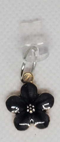 Phone Charms  "Black Sakura Blossom"