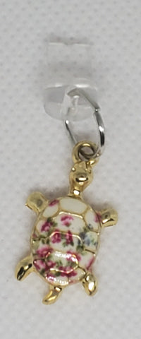 Phone Charms  "Floral Turtle"