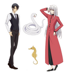 Fruits Basket "Ayame(Dragon) and Hotohoru(Snake)" Wall Decals