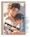 Greeting Card- Father and Son Sleeping- Father's Day Card