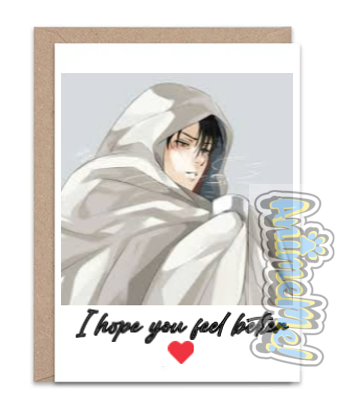 Greeting Card "I hope you feel better" Blanket Card