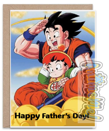 Greeting Card- Goku and Gohan- Father's Day Card