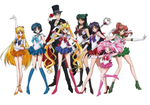 Sailor Moon "Group Scouts Pluto and Tuxedo Mask" Wall Decal