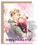 Greeting Card- Happy Flowers- Father's Day Card