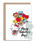 Greeting Card Hello Kitty Balloons Valentine's Day Card