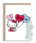 Greeting Card Hello Kitty I Love You Valentine's Day Card