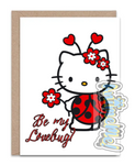 Greeting Card Hello Kitty Lovebug Valentine's Day Card