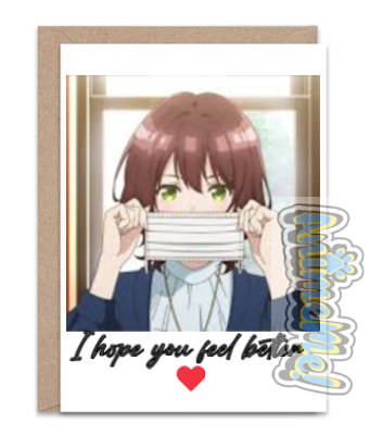 Greeting Card "Feel Better" Mask Card