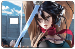 Attack on Titan "Mikasa" Card Skin
