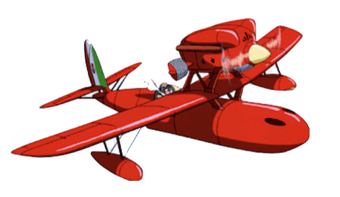 Studio Ghibli "Porco Rosso's Plane" Wall Decal