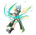 Sword Art Online "Sinon Flying Shot" Wall Decals