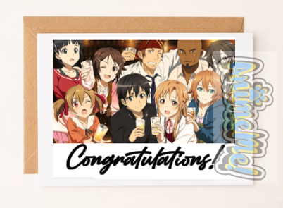 Greeting Card Sword Art Online Congratulations Card