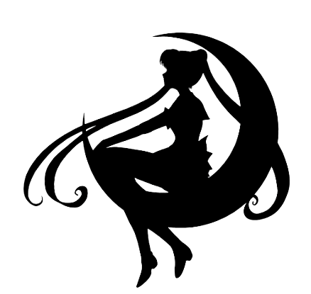 Sailor Moon "Sailor Moon Sitting Silhouette" Wall Decal