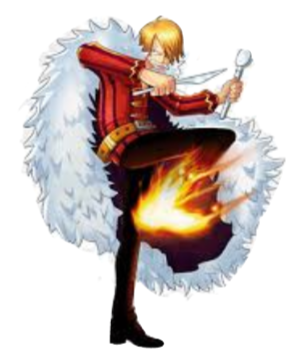 One Piece "Sanji Fluffy Kick" Wall Decal