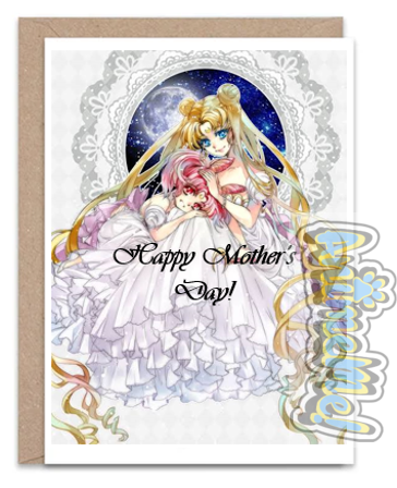 Greeting Card- Sailor Moon- Serena and Renee Mother's Day Card