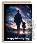 Greeting Card-Swirling Stars- Father's Day Card