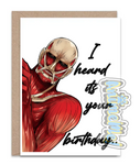 Greeting Card Titan Happy Birthday Card