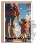 Greeting Card- Walking with Dad- Father's Day Card