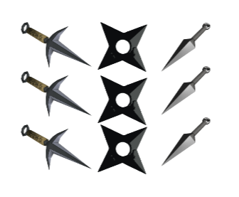 Naruto "Weapons" Wall Decal