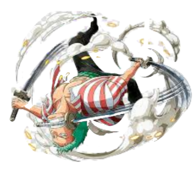 One Piece "Zoro Spiral" Wall Decal