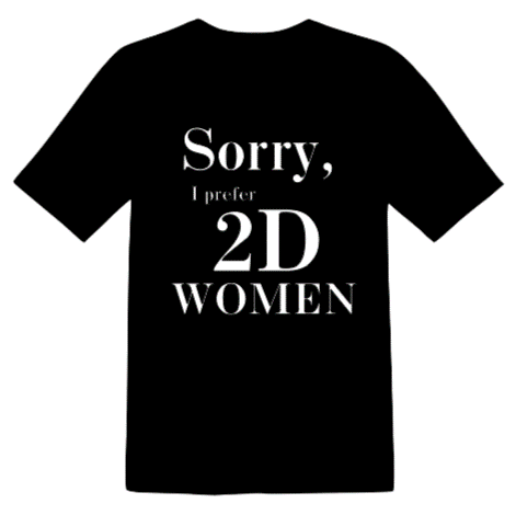 Sorry I Prefer 2D Women Short Sleeve T-Shirt